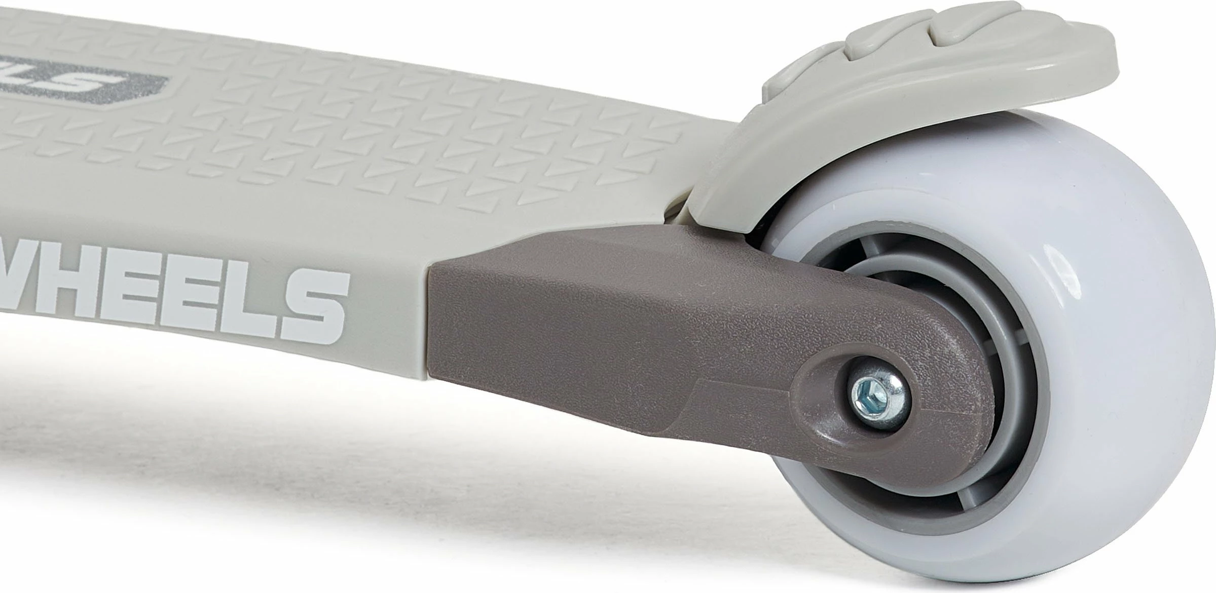 Skuter me 3 rrota Blackwheels Blink, rrota LED 110/70 mm, i palosshëm, timon i rregullueshëm 61-75 cm, bezhë
