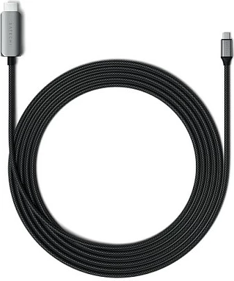 Kabllo Satechi USB-C në HDMI 2.1, 8K, 1.96m, e zezë/argjendtë