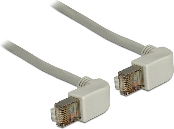 Kablë rrjeti DeLOCK Cat5e S/FTP 0.5m RJ-45 me kënd, gri