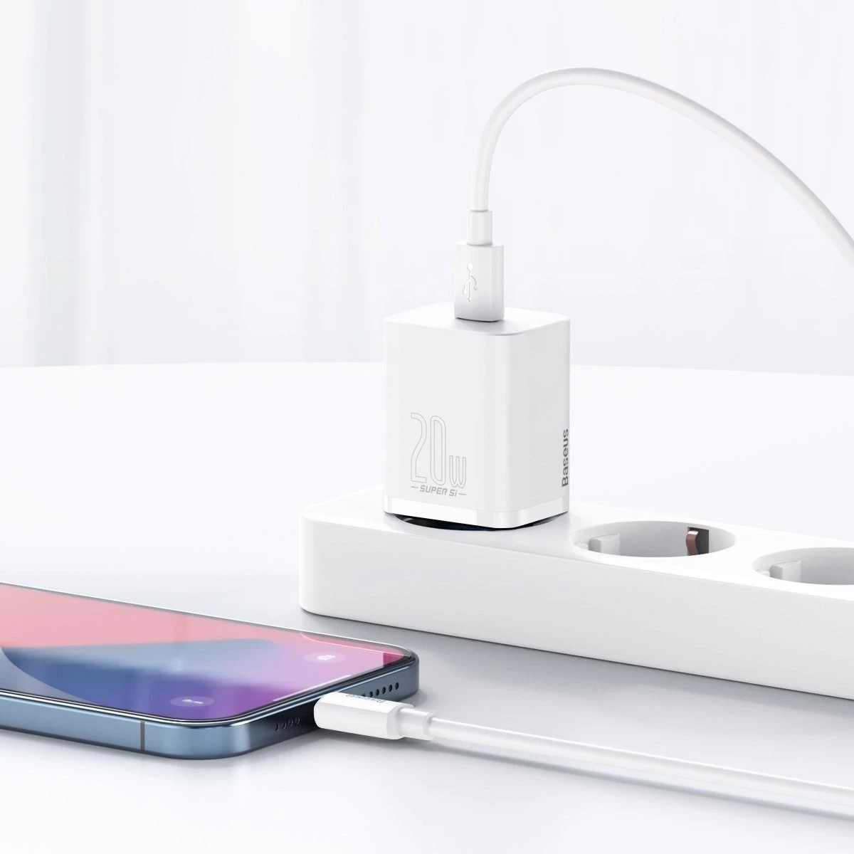 Karikuesi i shpejtë Baseus Super Si Quick Charger 1C 20W, i bardhë