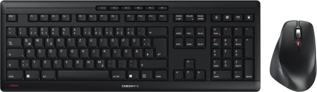Set maus dhe tastierë Cherry Stream Desktop Comfort JD-8550DE-2, layout gjerman (GER), madhësia standarde, e zezë