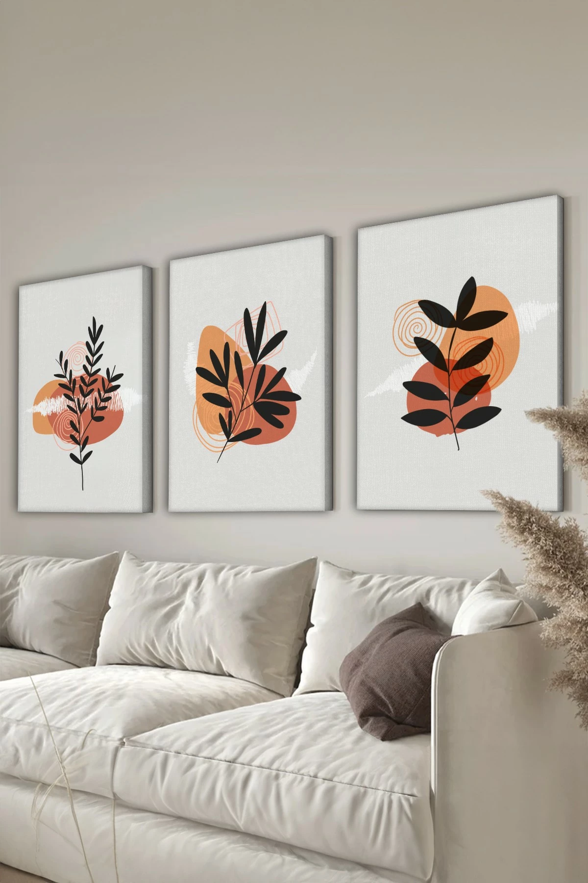 Set pikturash dekorative në kanavacë, shumëngjyrëshe, 3 pjesë, 40x60cm