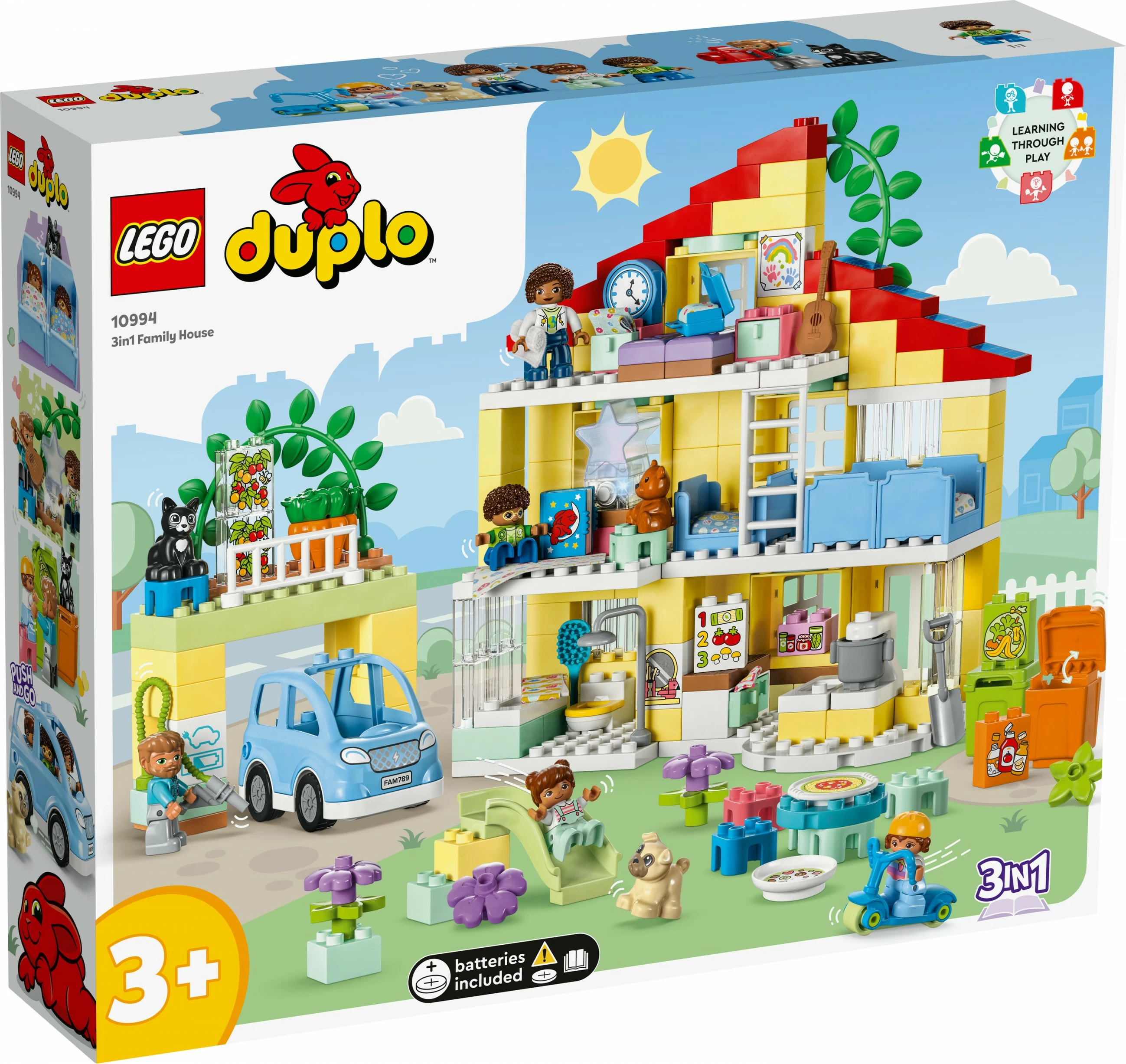 Set ndërtimi LEGO DUPLO 3in1 Family House, 218 pjesë, plastikë