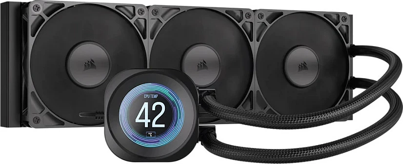 Ftohës uji AiO Corsair Nautilus 360 RS LCD, 360mm, PWM, LGA1700/1851, AM4/AM5, i zi