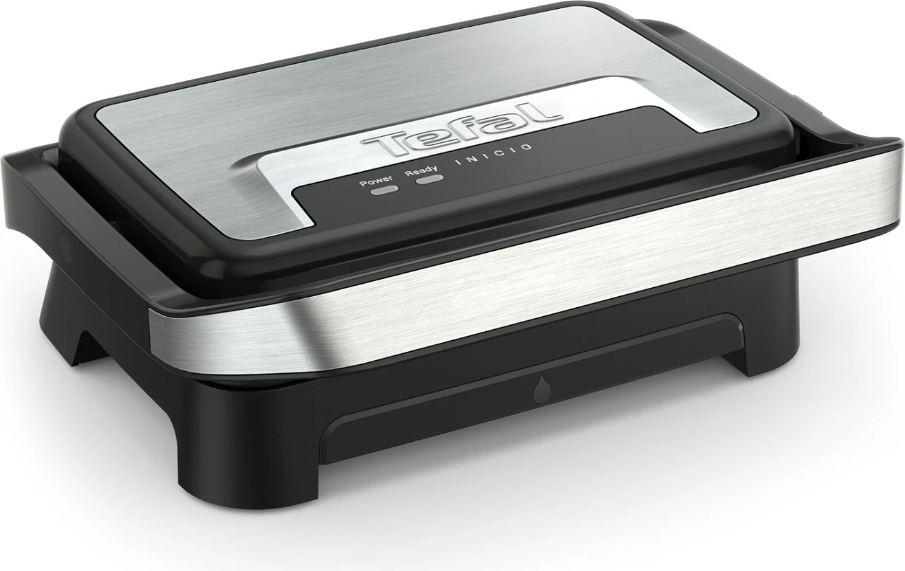 Grill kontakt Tefal Inicio Compact GC270D, 1000W, i zi dhe inox