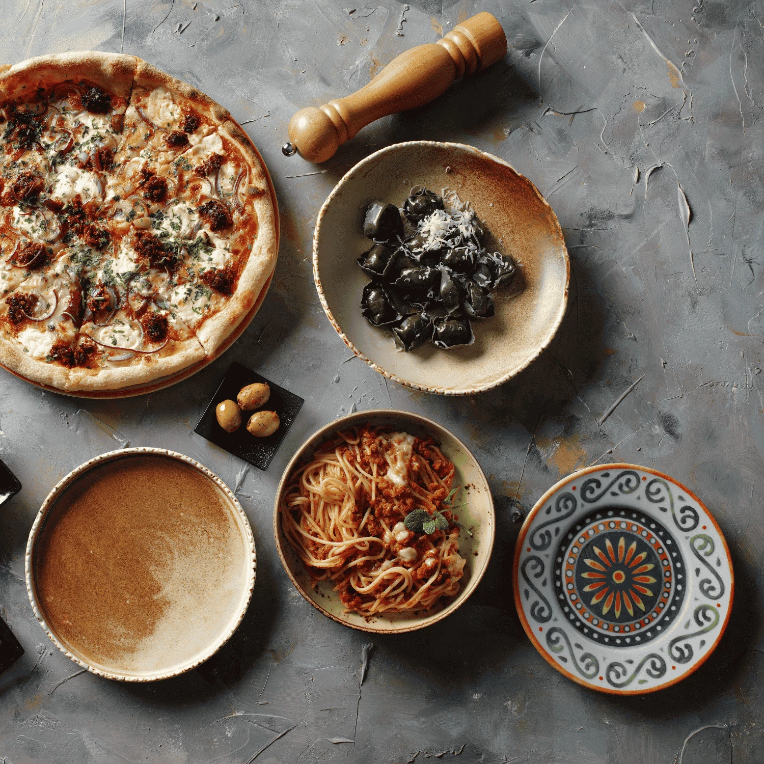 Pjatë e thellë Fine Dine Constancy ø250 mm, kafe, set 2 copë