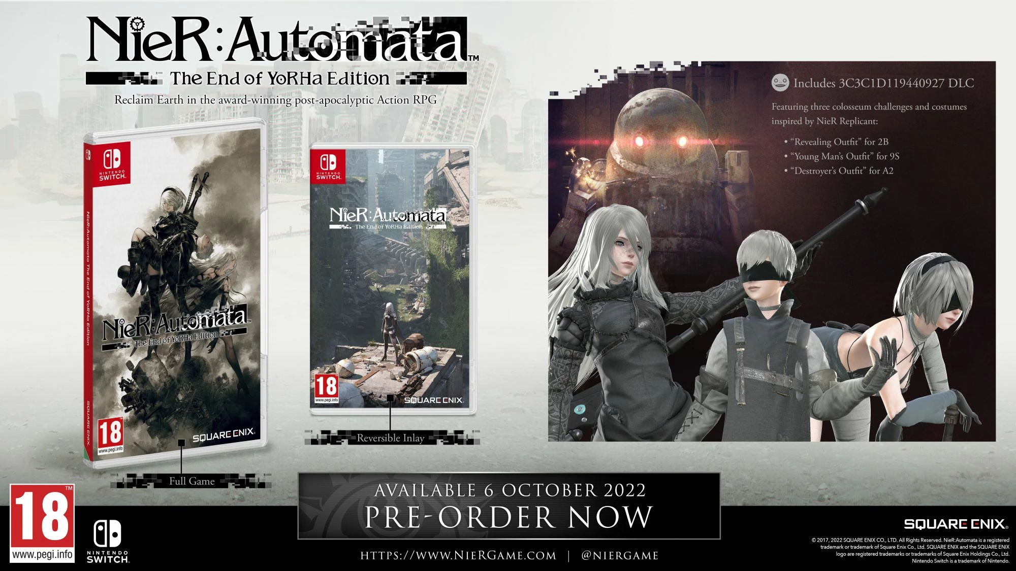 Lojë për Nintendo Switch Square Enix NieR:Automata The End of YoRHa Edition, PEGI 18
