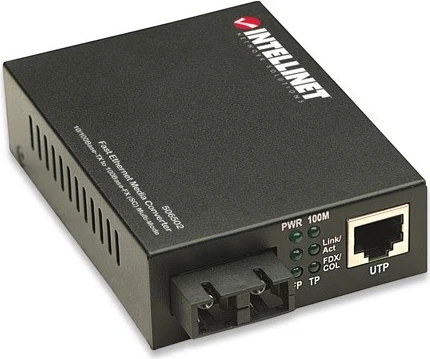 Konvertuesi Intellinet Media RJ45 në SC, i zi