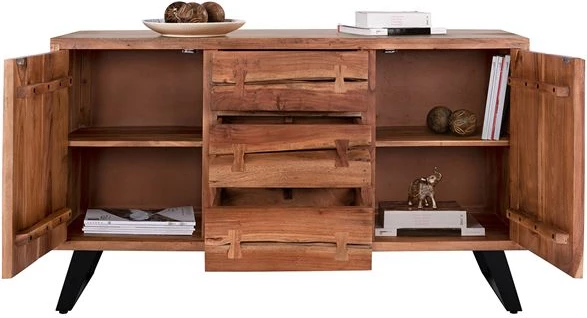 Bufe FH8176 Fansi prej druri akacie natyral 150x45x86cm