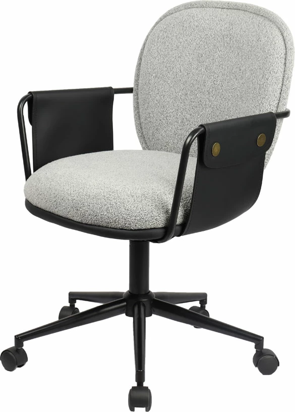 Karrige zyre Post, gri e zezë, 55x59x93 cm