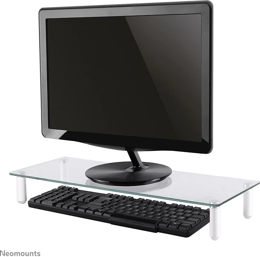 Ngritës monitori/laptopi Newstar NSMONITOR10, universal, xham, 25 kg, i zi