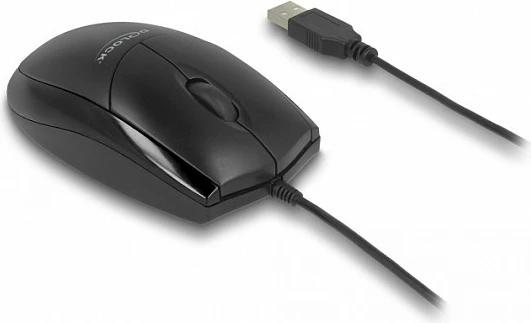 Maus DeLOCK 12106, USB-A me kabllo, 1200 DPI, i zi