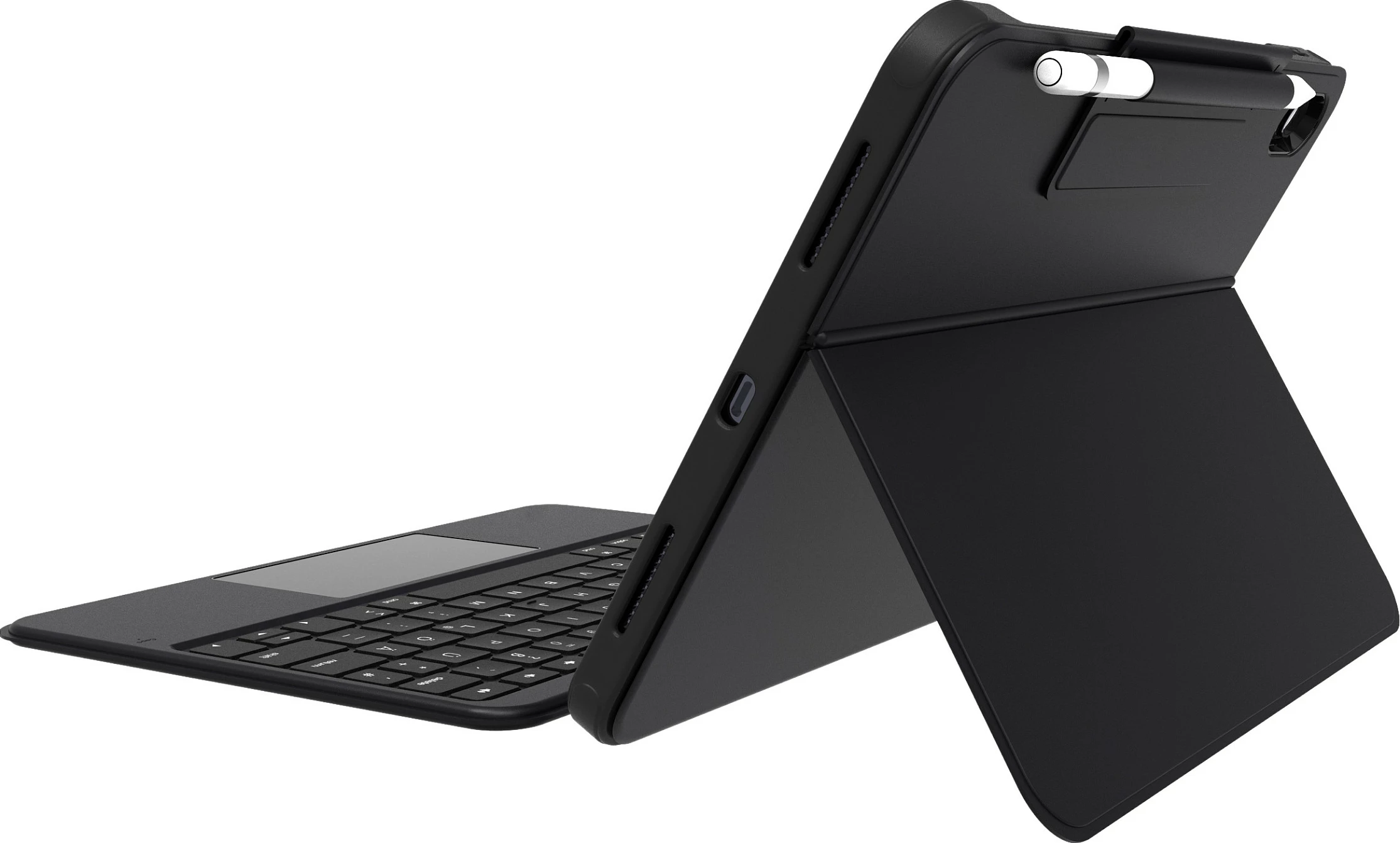 Mbështjellës me tastierë DEQSTER Smart Combo Touch për iPad 10.9" (Gjenerata 10), Apple Smart Connector, QWERTZ, i zi