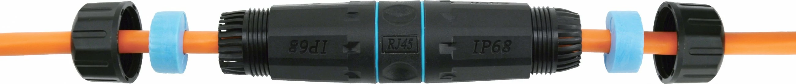 Coupler rrjeti Equip Cat.6A RJ45, i jashtëm, IP68, zi, kaltër