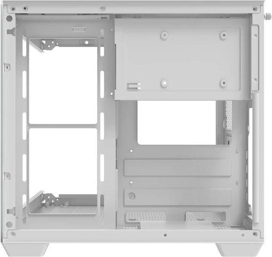 Kasë, Darkflash C275P, Mini Tower M-ATX/ITX, panoramike 270° me xham të temperuar, pa ventilatorë, e bardhë