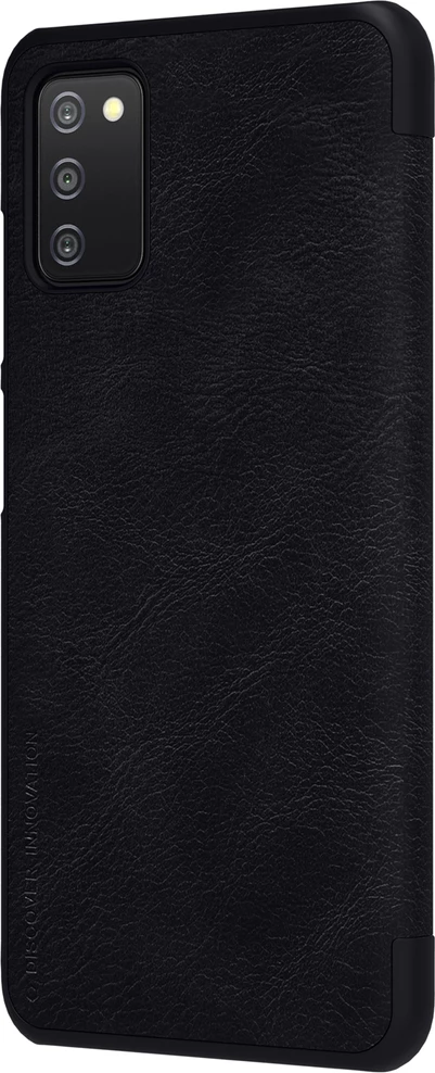 Mbështjellës Nillkin Qin për Samsung Galaxy A03s, lëkurë ekologjike, i zi