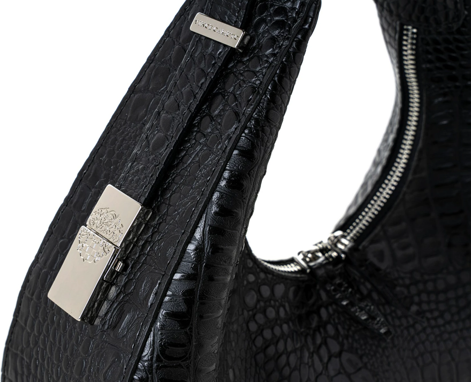 Çantë krahu Vince Camuto Riviera, krokodil e zezë