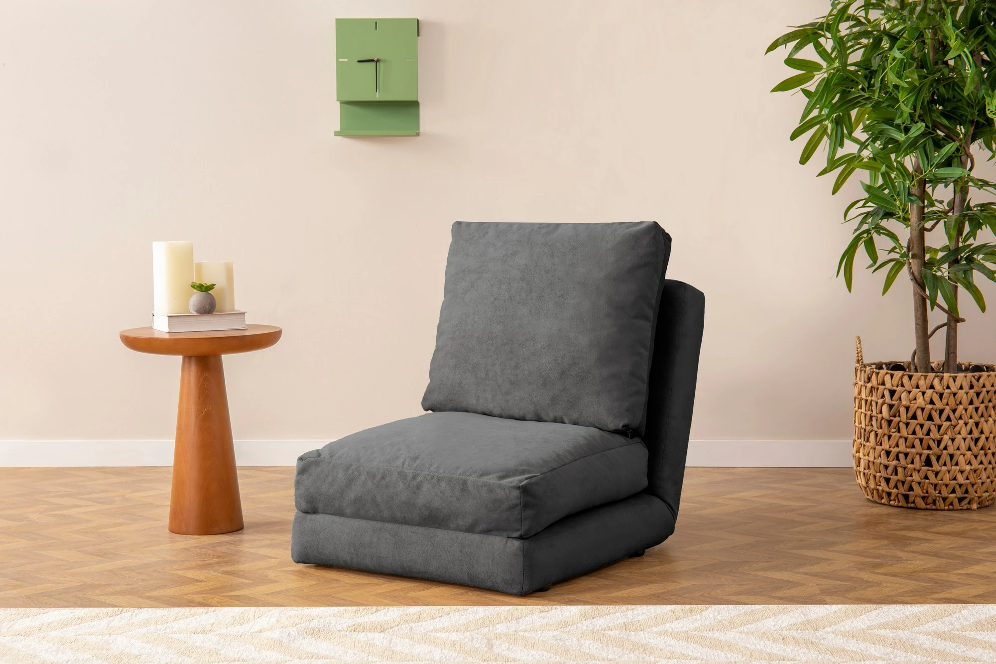 Krevat-karrige një vendës, ngjyrë gri, Atelier del Sofa, Taida - GR126
