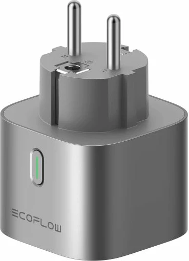 Prizë smart ECOFlow 5011401002 WiFi 2.4GHz, 10A, 110-250V, Matter, për PowerStream Microinverter, Gri