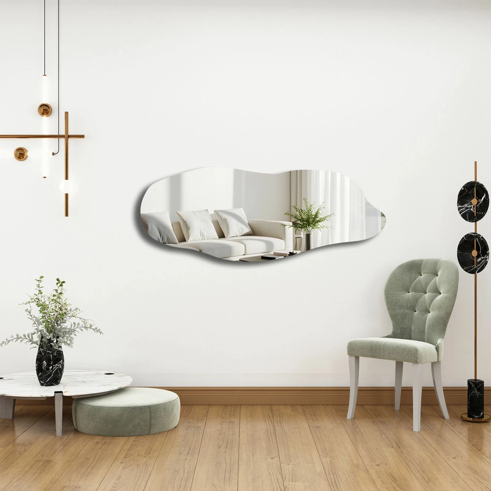 Pasqyrë dekorative Skye Decor, 52135Ayna-001, shumëngjyrëshe, 52x135cm
