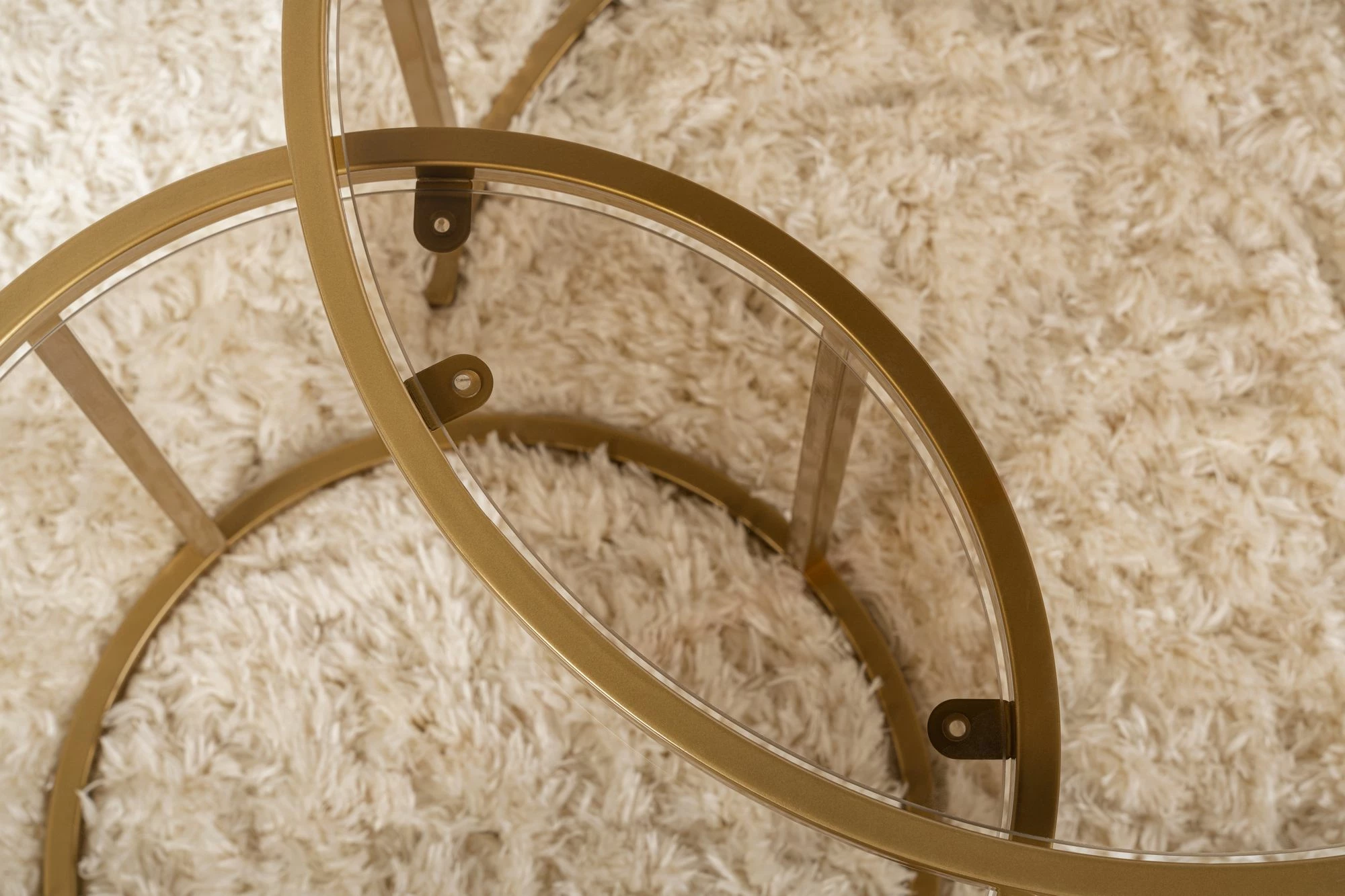Set tavolinash kafeje Nordure, Aurum - 60, 42 - ngjyrë ari, bronzi