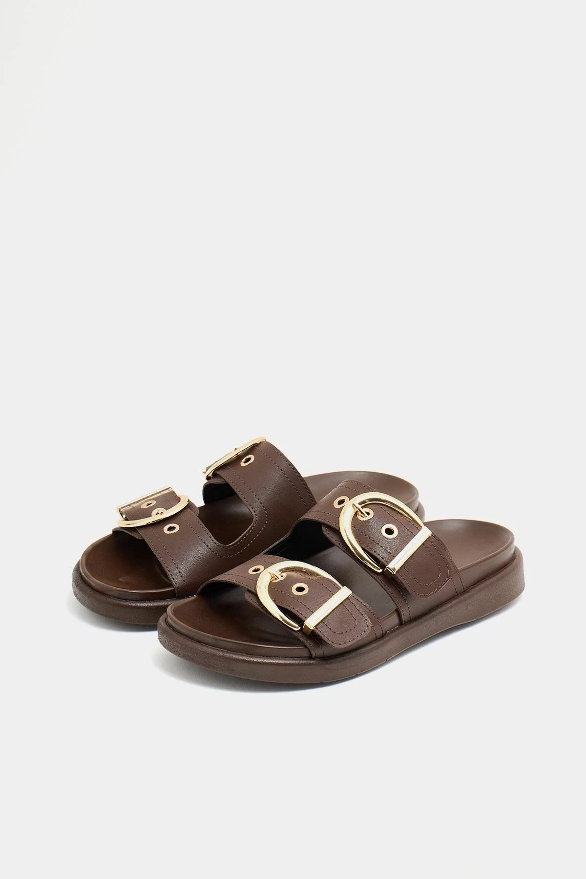 Pantofla për gra, ngjyrë kafe, Jumeon MK1340125YR20-002