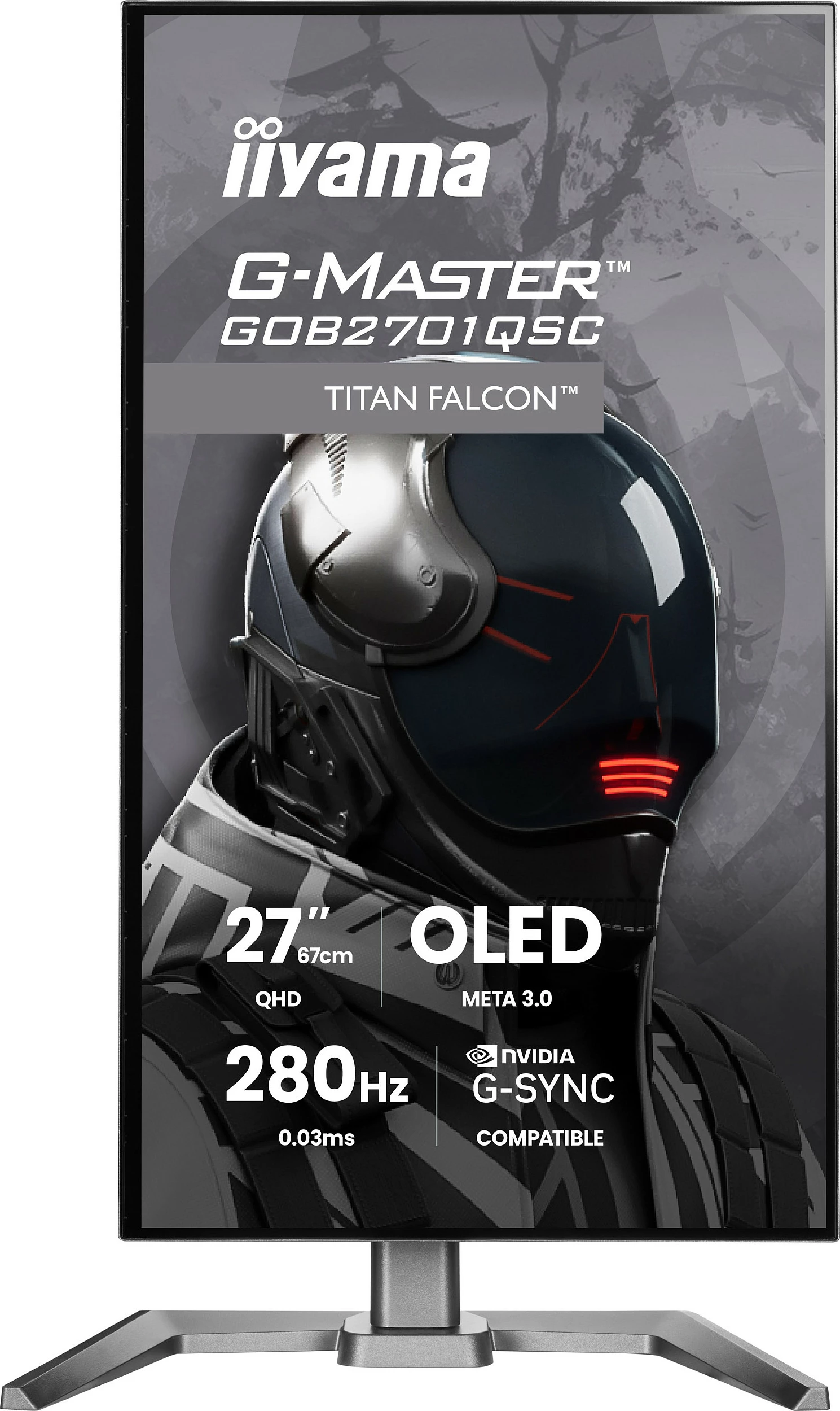 Monitor gaming iiyama G-Master GOB2701QSC-B1, 27", QHD OLED, 280Hz, USB-C, HDR, i zi