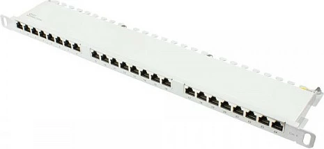 Patch panel GoodConnections Alcasa GC-N0135, Cat6, 24 porta RJ45, 0.5U, Gri