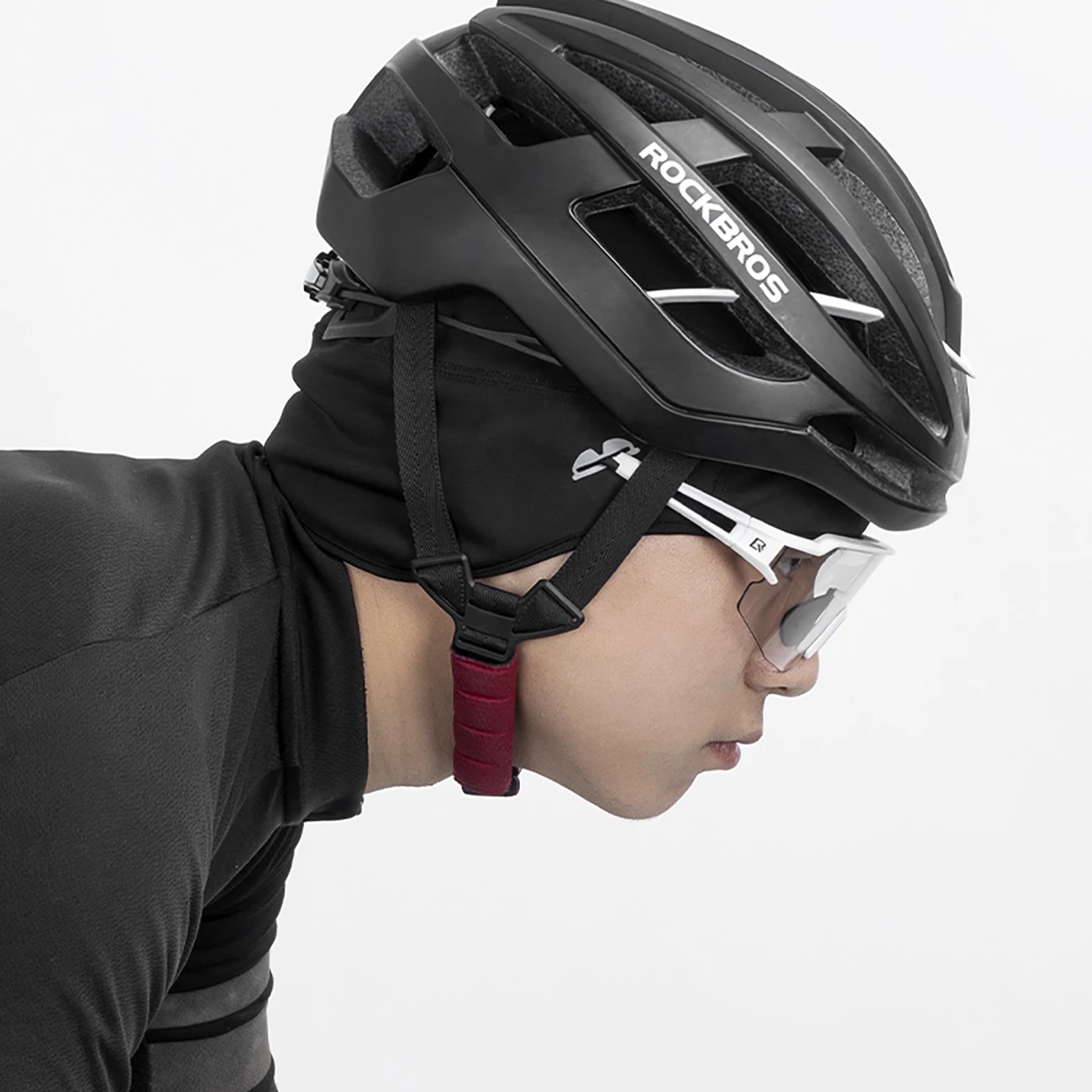 kapuç nën helmetë çiklizmi, Rockbros, Dala, termik me sipërfaqe kundër erës dhe vrima për syze, universale 53-61 cm, gri