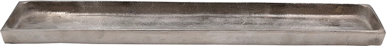 Tabaka dekorative STELLA, alumin, ngjyrë argjendi, 58x12x3 cm