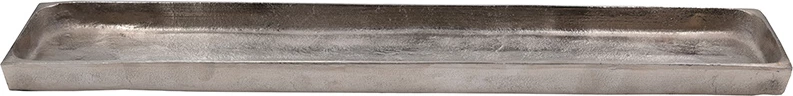Tabaka dekorative STELLA, alumin, ngjyrë argjendi, 58x12x3 cm