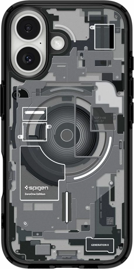 Mbështjellës Spigen Ultra Hybrid MagSafe për iPhone 17 Zero One, i zi
