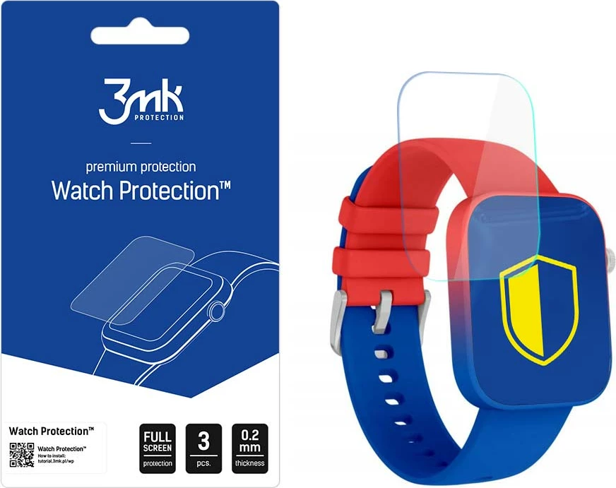 Folie mbrojtëse për smartwatch 3mk Protection Watch Protection ARC+, për Rubicon RNCE97, set prej 3 copë