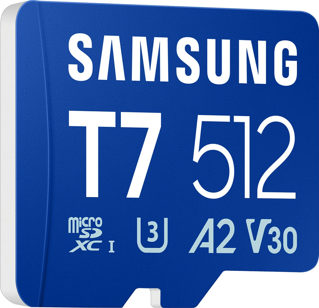 Kartelë microSD Samsung T7 512GB, UHS-I U3 V30 A2, 170MB/s, Blu