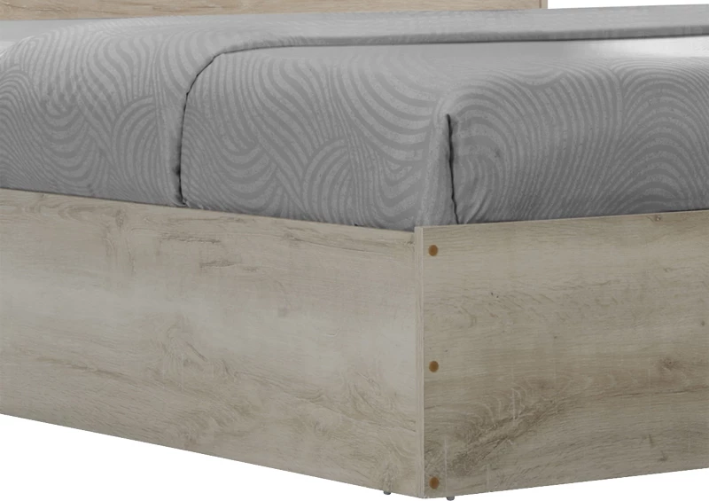 Krevat dopio, ngjyrë lisi Castilo, 140x200cm