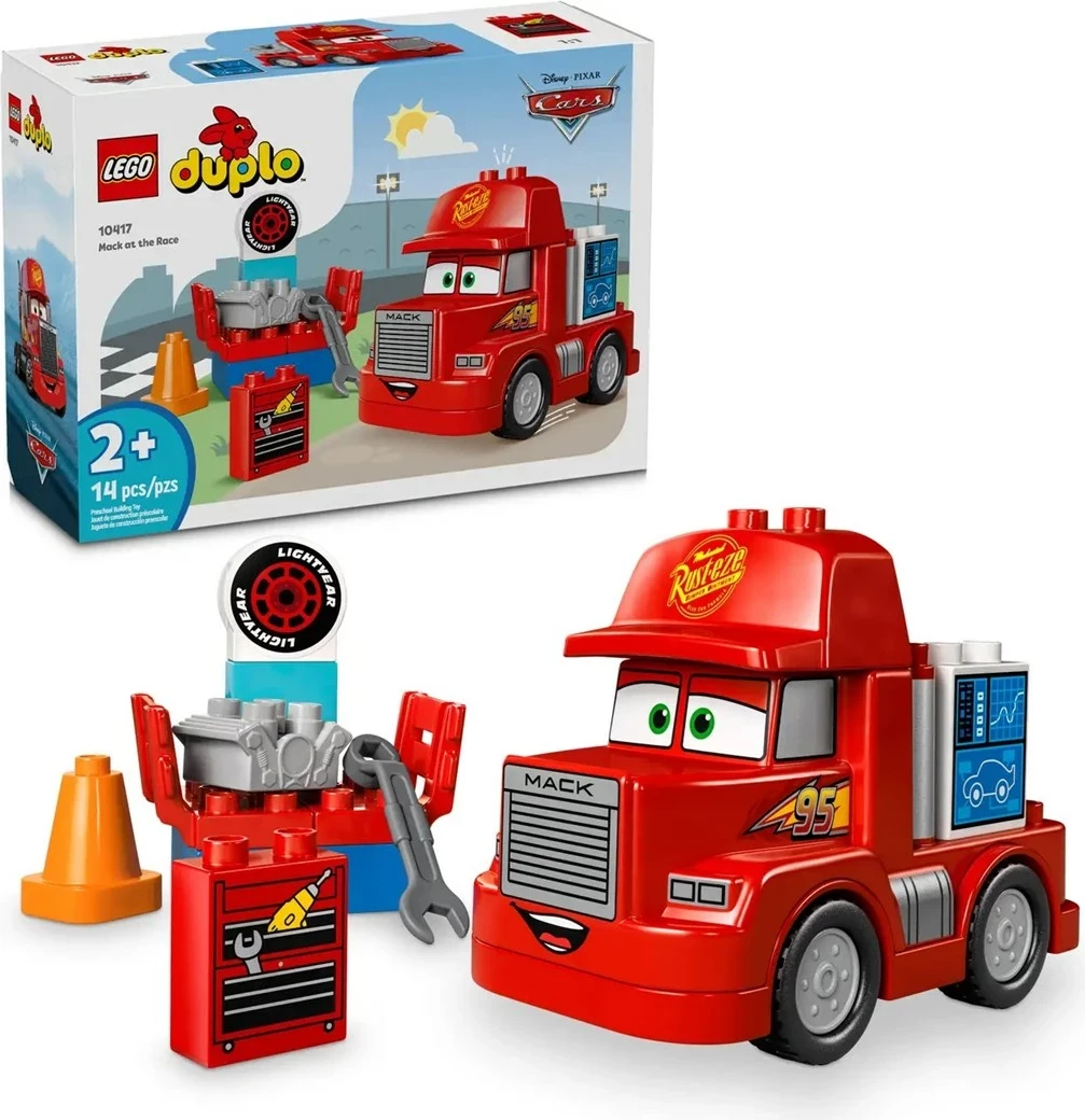 Set LEGO DUPLO Mack te Gara, 14 pjesë, Kuq