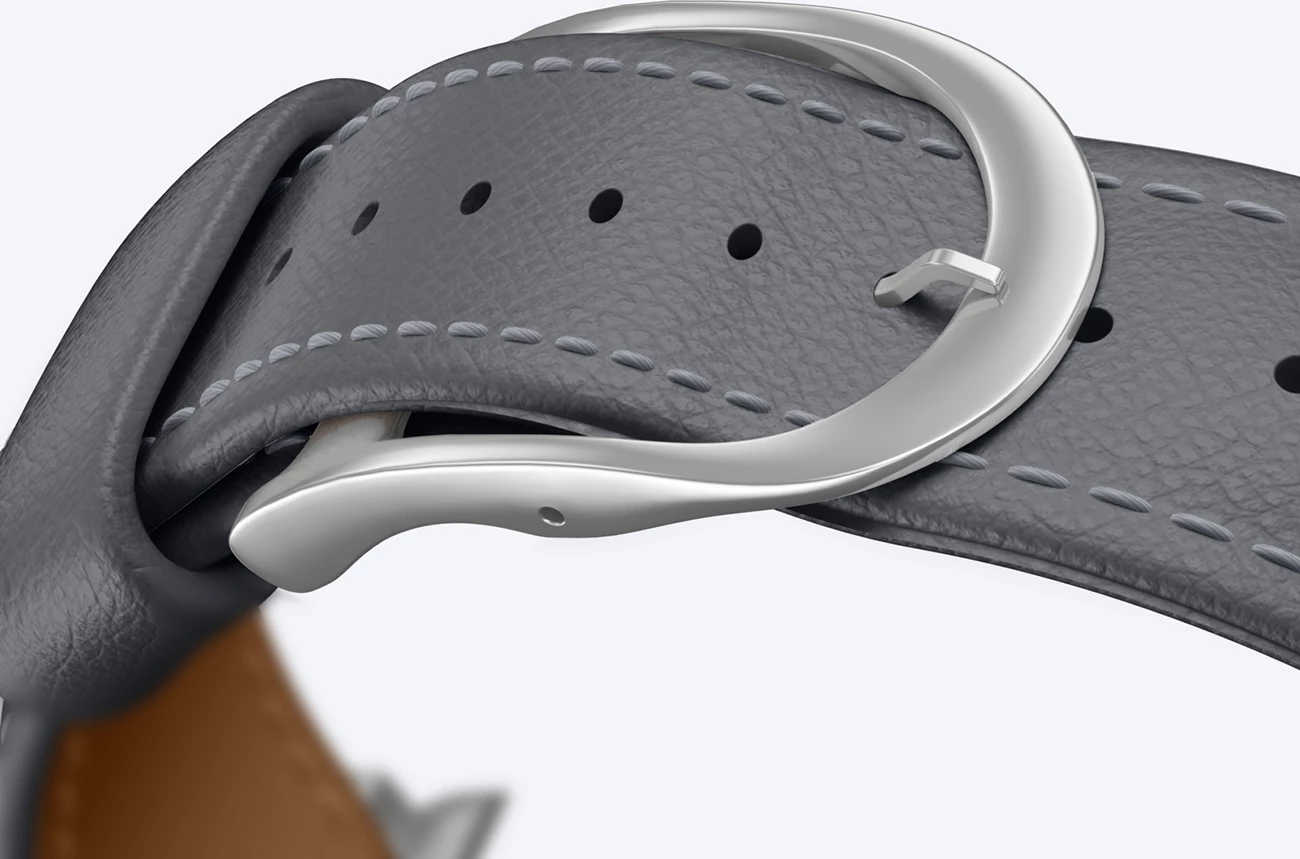 Rrip lëkure për Apple Watch AmazingThing Class Band, 45/46/49 mm, Gri