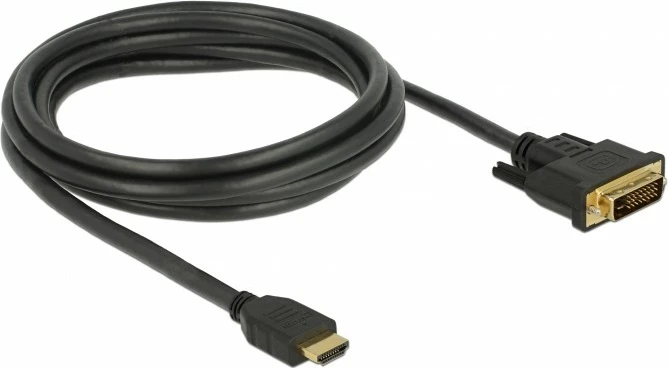 Kabllo HDMI në DVI DeLOCK 2m, e zezë