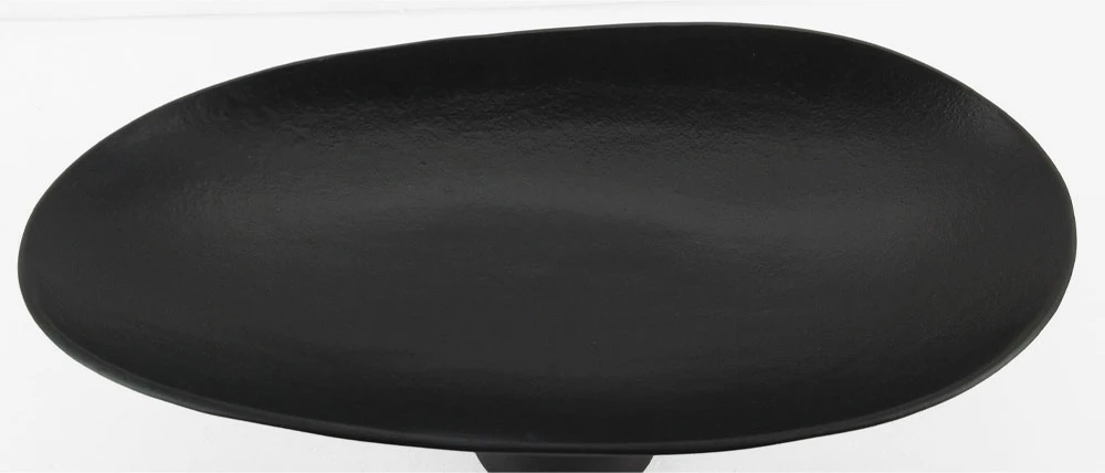 Tabaka dekorative Dune, alumini i zi, 46x25x18cm