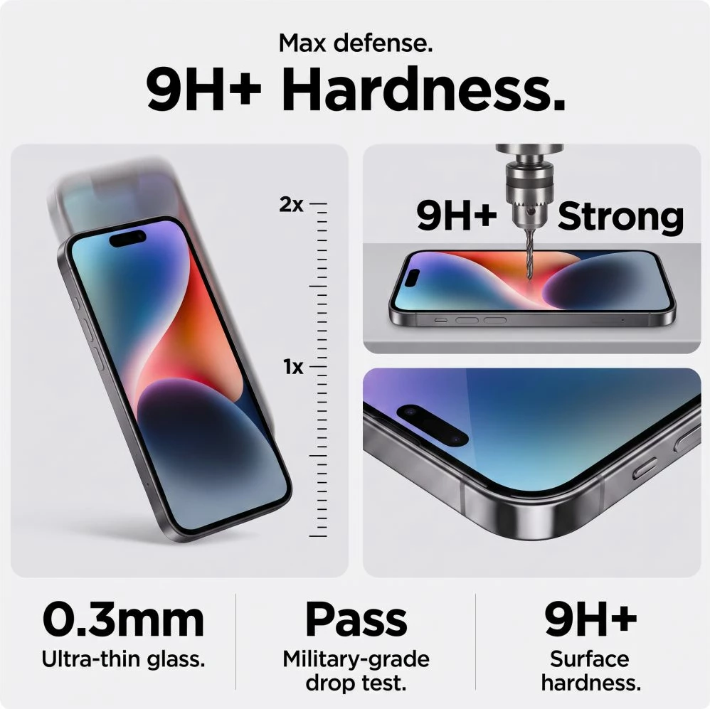 Xham mbrojtës privatësie Tech-Protect Glass SPY+ për iPhone 18 Pro Max, 2 copë