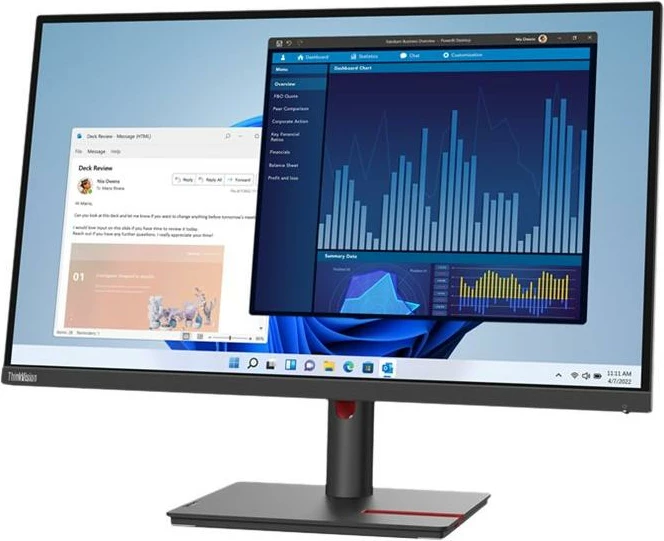 Monitor Lenovo ThinkVision T27p-30 T27p30 (63A9GAT1EU) 27", ekran i sheshtë TFT/LCD, i zi