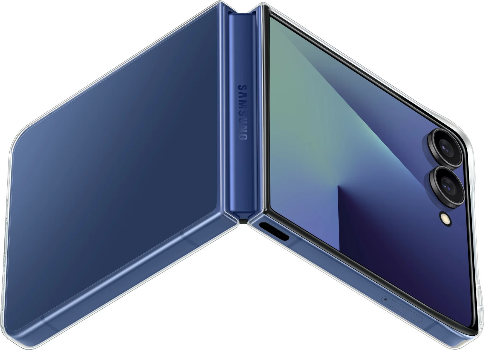 Mbështjellës Samsung Clear Case për Galaxy Flip7, transparent