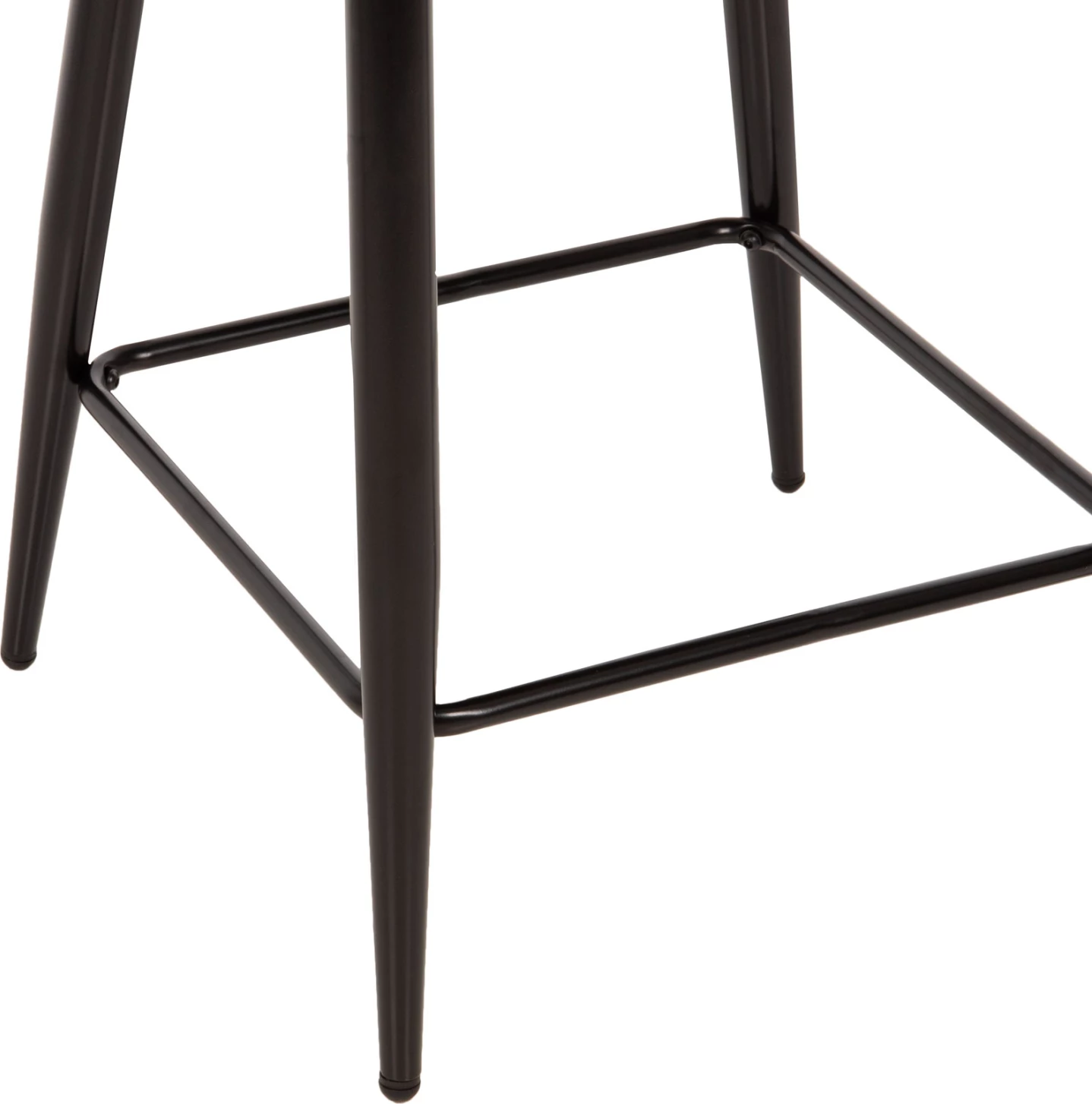 Karrige për bar, lartësi mesatare, FH8586.03, pëlhurë boucle jeshile, këmbë metali të zeza, 55x62x105H cm, set prej 2 copë