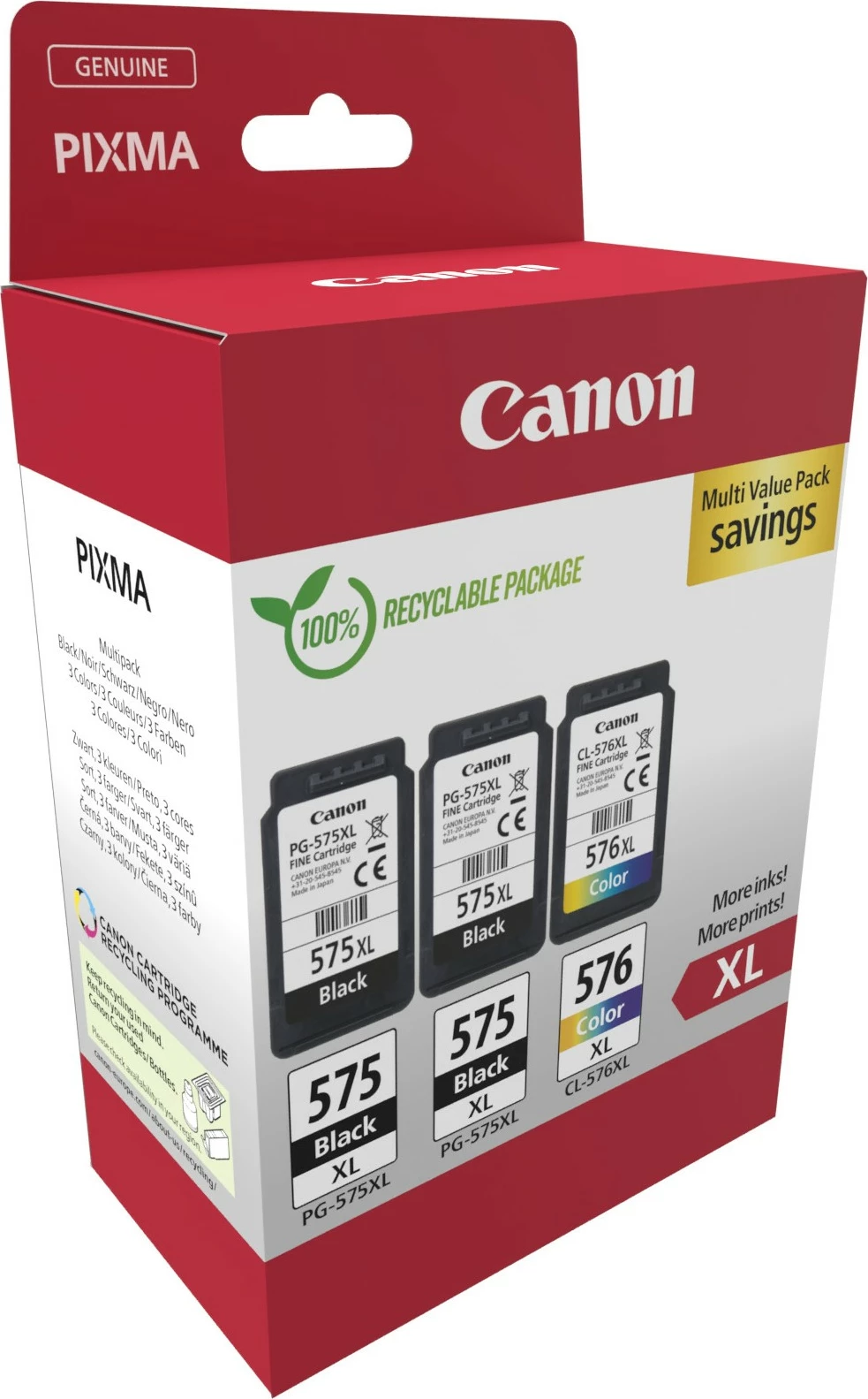 Toner Canon 5437C004, High (XL) Yield, 3 copë, Pako vlerë