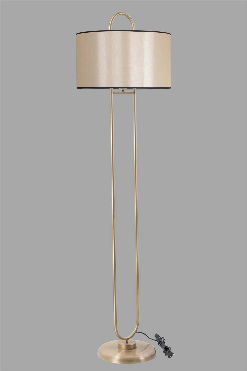 Lambader Opviq Elips, këmbë eskitme, abazhuri krem, 170cm