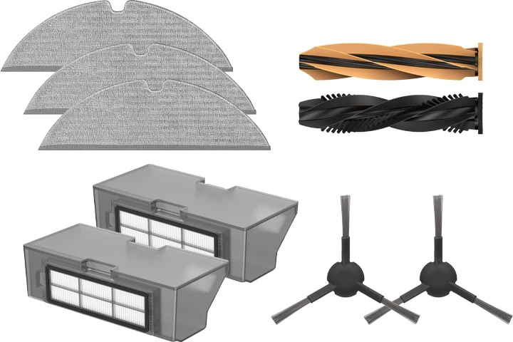 Set aksesorësh Dreame RAK68 për Dreame D20 (1 TroboWave brush, 2 furça anësore, 3 filtra, 3 mop pads)
