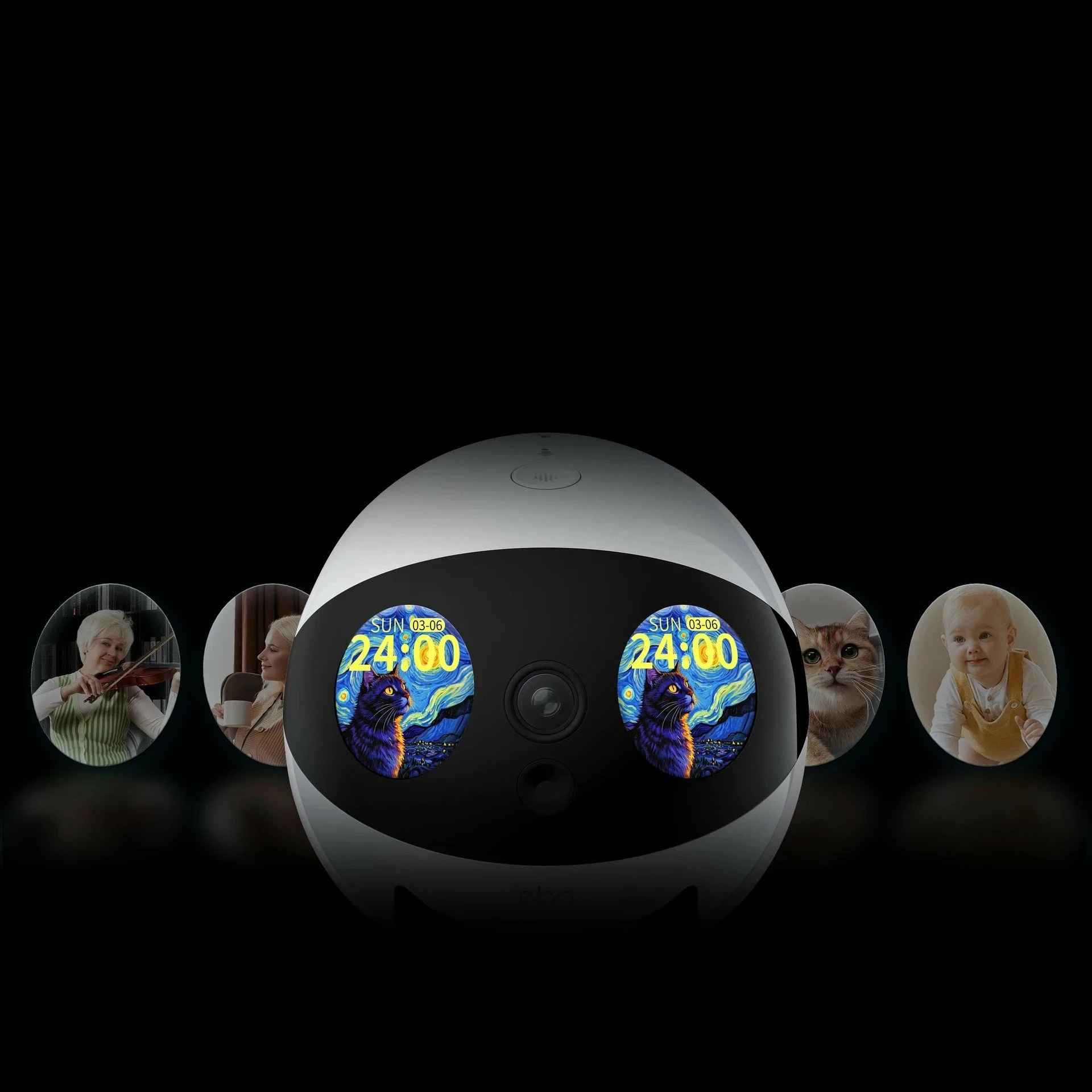 Robot shoqërues për shtëpi EnaBot EBO AIR 2 Plus, kamerë 3K, Wi‑Fi, bateri 5000 mAh, vjollcë