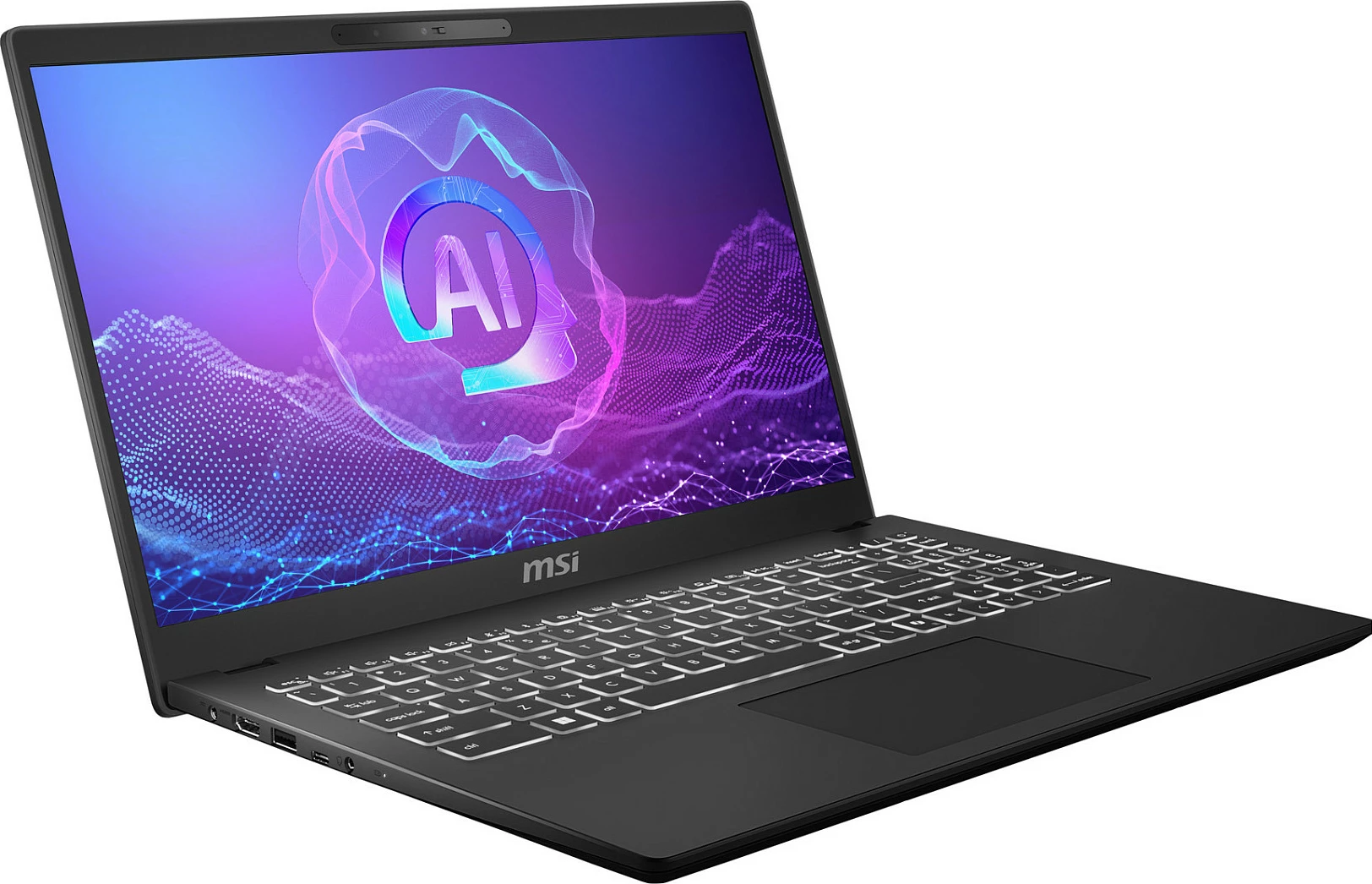 Laptop MSI Modern 15 H AI C2HMG-288FRNN, Core Ultra 5 225H, 16GB RAM, 512GB SSD, Windows 11 Pro, tastierë AZERTY FR, i zi