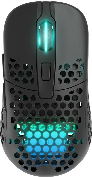 Maus Cherry XTRFY M42 RGB, Ambidextrous, Optical, RF Wireless + USB Type-C, 19000 DPI, Bardhë