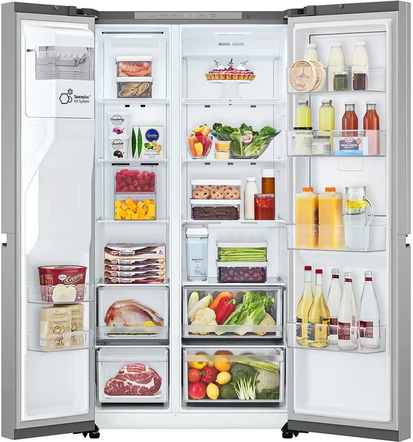 Frigorifer Side by Side, LG, GSJC41PYPE, 179 cm 641 L, Door-in-Door, klasa energjie E, argjendtë